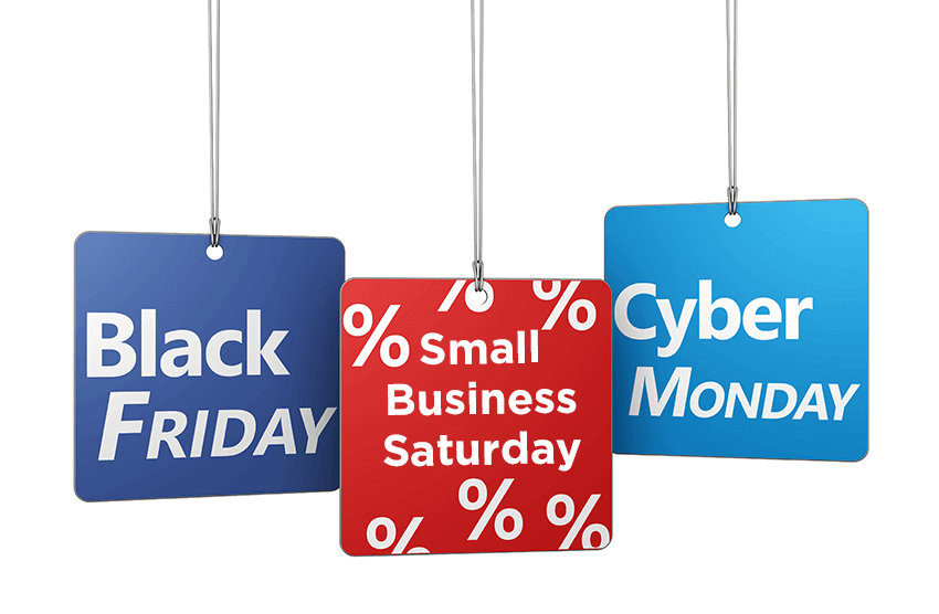 Black Friday, Small Saturday and Cyber Monday Specials