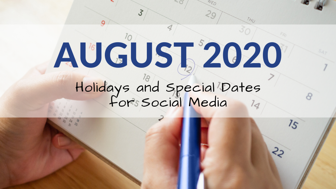 August 2020 Holiday and Special Days