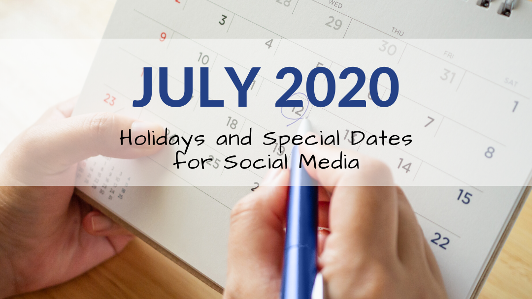 July 2020 Holiday and Special Days