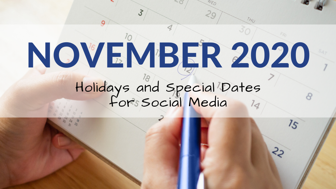 November 2020 Holiday and Special Days KindaWonderful