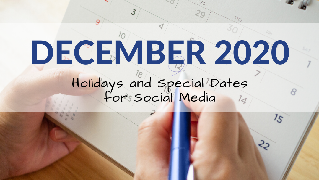 December 2020 Holiday and Special Days