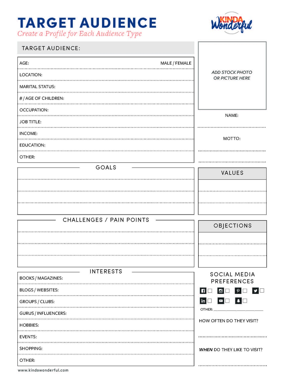 target-audience-worksheet-kindawonderful